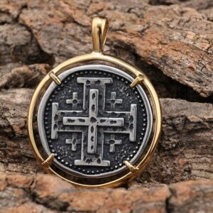 18k Gold Stainless Steel Crusades Necklace
