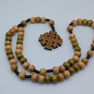 Jerusalem Cross Style Catholic Rosary
