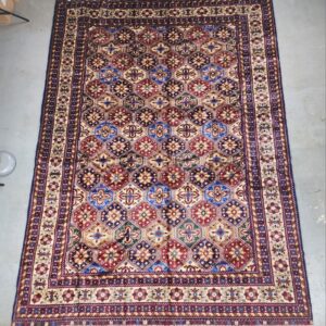 Large Afghan Rug - Traditional Design (Blue)