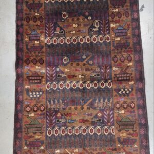 Afghan Rug - Soviet-Afghan War Design